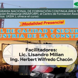 2102107 Control de calidad y seguridad en la industria de la construcción – Modalidad Presencial