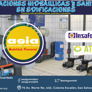 Instalaciones hidráulicas y sanitarias en edificaciones - Modalidad Presencial